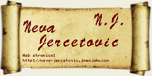 Neva Jerčetović vizit kartica